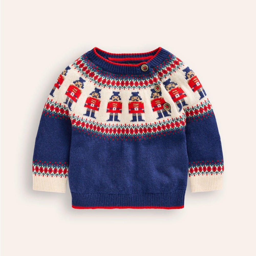 NWT Boden nutcracker fair isle sweater 12-18 month